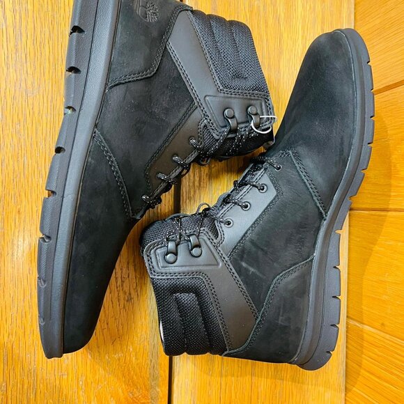 TIMBERLAND MEN'S GRAYDON MID LIGHTWEIGHT SNEAKER CHUKKA BOOT BLACK NUBUCK A1ZRR - Picture 6 of 12